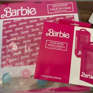 Barbie Party Supplies Treat Box and Backdrop